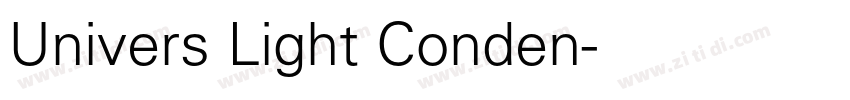 Univers Light Conden字体转换